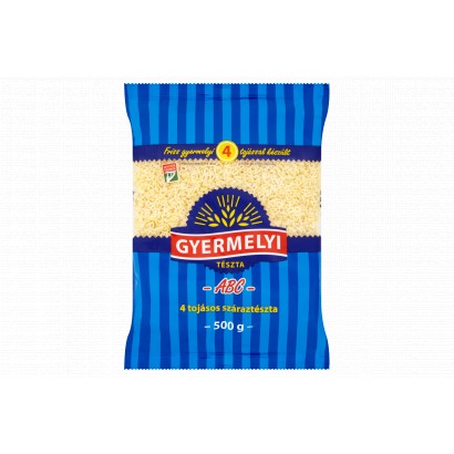 Tészta ABC 4 toj. Gyermelyi 500g