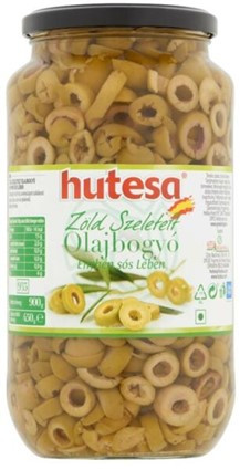 Olivabogyó zöld szeletelt Hutesa 3000g