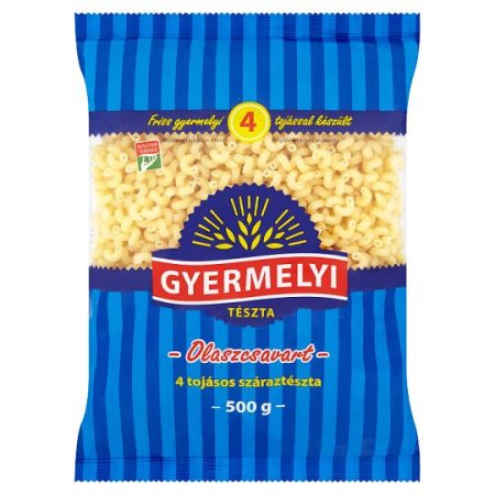 Tészta olaszcsavart Gyermelyi 500g